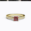 varitsa-jewellers - Solitaire Gold Engagement with 0.5ct Princess Cut Ruby - 01SG07R